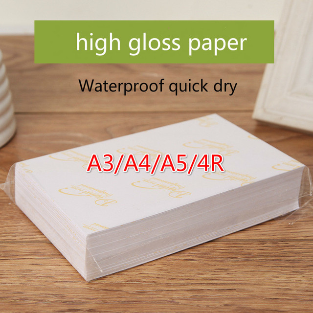 51-100Sheets/Package A3/A4/A5/4R Photographic Paper Glossy Printing Printer  Photo Paper Color Printing Coated For Home Printing - AliExpress